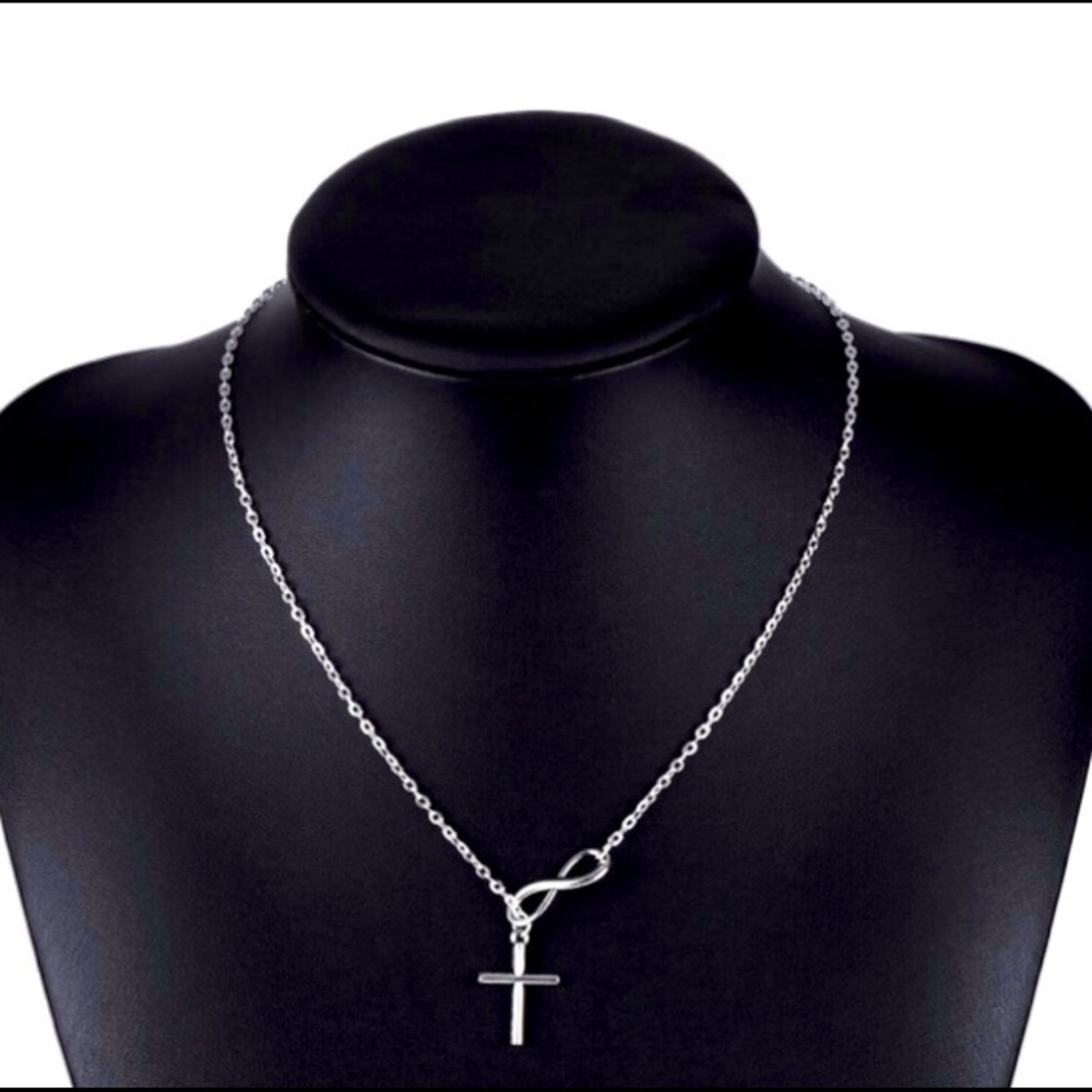 ✨Beautiful Cross Infinity Necklace ✨ - Picture 2 of 3